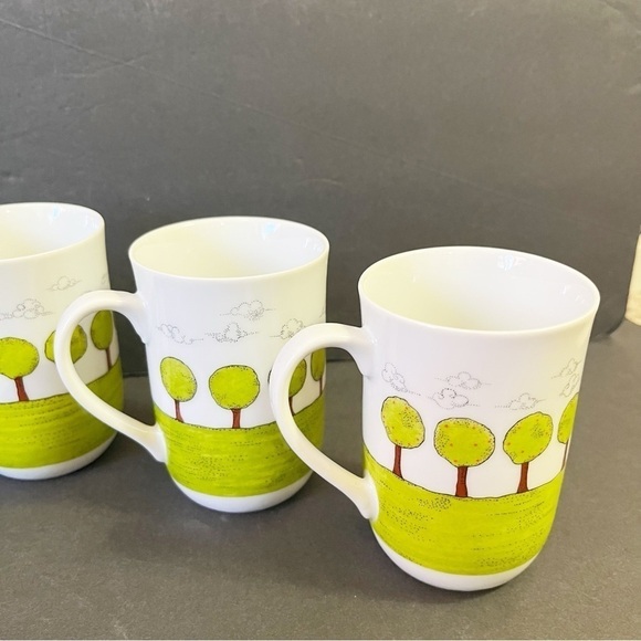 Dept 56 Orchard Pattern Mugs Lynda Sylvester Orange Lemon Pear Apple Fall Lot 4x - Picture 5 of 14